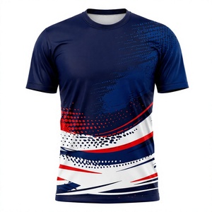 Camiseta de Fútbol Sublimada para Hombre, Cuello Redondo, Manga Corta, Absorbe la Humedad, Secado Rápido, Ajuste Atlético, 100% Poliéster, Estampado Degradado - Product Image 4