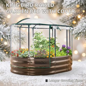 ฝาครอบกระถางปลูกต้นไม้ทรงรี KING BIRD รุ่นโมเดิร์น ทำจากเหล็กชุบสังกะสี สำหรับปลูก<span class=keywords><strong>ผัก</strong></span>และดอกไม้กลางแจ้ง มีซิป - Product Image 6
