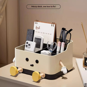 Boîte de rangement de bureau multifonctionnelle en plastique, style dessin animé tendance, pour serviettes en papier, télécommandes <span class=keywords><strong>et</strong></span> articles divers - Product Image 4
