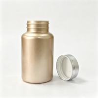Flacon de complément alimentaire en PET or nacré de 150 cc avec bouchon à vis, flacon cylindrique vide pour capsules, comprimés, emballage de produits de santé et de nutraceutiques