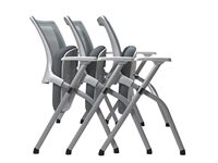 Ensemble de conférence Kehong, chaise de direction pliable sans roulettes, chaise de formation fixe de bureau avec tablette d'écriture, meilleure chaise de bureau en fer