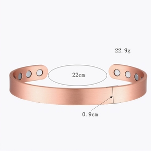 Factory Direct Red <strong>Copper</strong> <strong>Bracelet</strong> Magnet Negative Ion Energy Wristband Couple Valentine Gift Customizable - Product Image 5