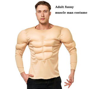 Divertente nuovo Design per adulti Costume di Halloween ragazzo divertente muscolatura abiti per i bambini include tuta gonna Role Play Performance Dress - Product Image 6