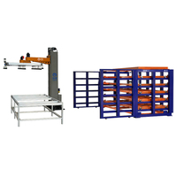 Robot Lineal para Láminas Metálicas y Placas de Madera con Sistemas de Estanterías Verticales para Almacén, Controlador de Programación PLC, Gestión de Inventario