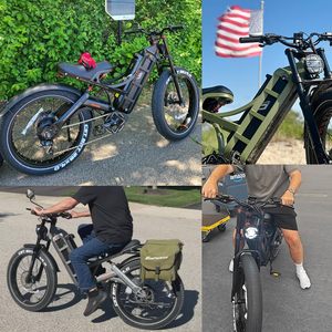 Vélo électrique puissant à pneus larges, charge rapide, longue autonomie, style cyclomoteur, pour une expérience de conduite stable en extérieur par tous les temps. - Product Image 4