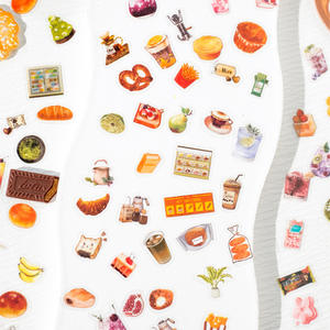 1000 autocollants par boîte, série Idle Coffee Moments, autocollants décoratifs pour carnet, 2 modèles - Product Image 3