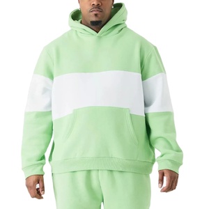 ชุดวอร์มผู้ชายแบบโอเวอร์ไซส์ ดีไซน์คุณภาพสูง ผ้าฟลีซคอตตอน 100% แขนเสื้อแบบดรอปโชว์เดอร์ พร้อมเสื้อฮู้ดแบบสวมหัว ไซส์พลัส - Product Image 6