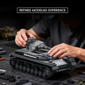 รถถังปานเซอร์ 4 ของเยอรมันในสงครามโลกครั้งที่ 2 ชุดของเล่นโมเดลพลาสติกประกอบเอง ของขวัญ ชุดตัวต่อ - Product Image 5