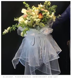 Rollo de tul de fábrica de <span class=keywords><strong>China</strong></span>, rollo de tul de malla, rollo de tul de poliéster 100% para ramo - Product Image 3