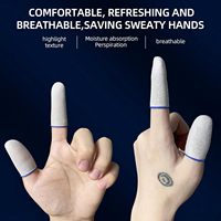 Guantes para la yema del dedo del juego móvil, a prueba de sudor, antideslizante, pantalla táctil, manga para el dedo, transpirable, cubierta para la yema del dedo del juego, fibra de vidrio
