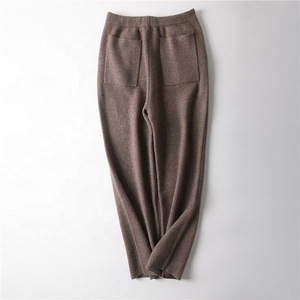 <span class=keywords><strong>Pantaloni</strong></span> lunghi <span class=keywords><strong>in</strong></span> <span class=keywords><strong>maglia</strong></span> di Cashmere autunno inverno 100% <span class=keywords><strong>donna</strong></span> OEM 2021 - Product Image 3