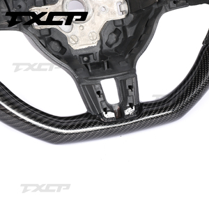Volante in Fibra di Carbonio Adatto per <span class=keywords><strong>Volkswagen</strong></span> Polo MK5 Golf 6 Jetta MK6 R GTI Golf 5 Scirocco CC Passat Tiguan - Product Image 4