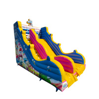 Toboggan gonflable à thème 6,5x4x5, grande aire de jeux intérieure parent-enfant, équipement d'extension pour enfants, vente en gros personnalisée