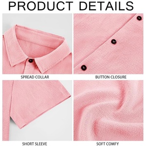 Camisas Casuales de Manga Corta con Cuello Alto para Hombre, Colores Personalizados, Transpirables, ODM, Logotipo Personalizado, Estilo Hippie, Yoga, Verano, Playa, Vacaciones - Product Image 5