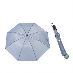 Factory Wholesale 21-Inch Two-Fold Manual Black Polyester Classic 8-Rib <b>Sunscreen</b> Advertising Umbrella Custom Logo Printing - Product Image 1