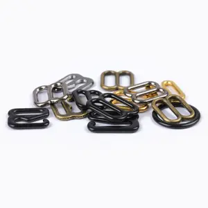 Bra Ring And Slider Metal Hooks Strap Nylon Coated Underwire Plastic Adjustable Shoulder Buckles Underwear Accessories