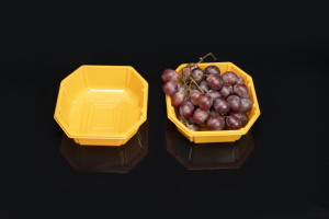 Assiette jetable imperméable, légère, pratique, de qualité alimentaire, en PET, de haute qualité, respectueuse de l'environnement, marque HYX, colorée, pour fruits et sushis - Product Image 4