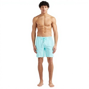 Shorts cargo pour homme, couleur menthe unie, taille mi-haute, cordon de serrage, bande élastique, tissu Oxford en coton respirant, shorts décontractés - Product Image 6