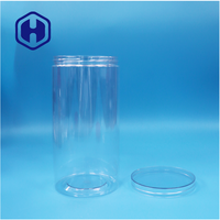 Bocaux alimentaires cylindriques en PET transparent de qualité alimentaire avec bouchons à vis, étanches, sans BPA, pour aliments en conserve, snacks, biscuits, chocolat, bonbons, sucre