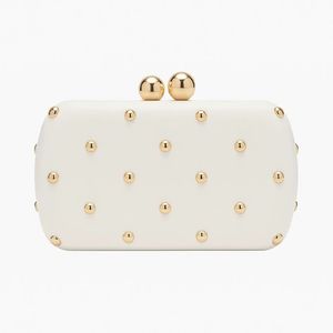 Borsa da Sera con Chiusura a Scatto <span class=keywords><strong>e</strong></span> Perline per Donne, Pochette <span class=keywords><strong>Nera</strong></span> da Festa, Elegante Borsa Quadrata <span class=keywords><strong>Bianca</strong></span> a Tracolla per Matrimoni <span class=keywords><strong>e</strong></span> Banchetti - Product Image 4