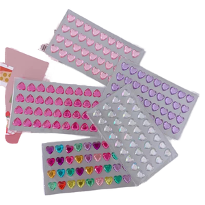 Adesivi Acrilici 3D a Forma di Cuore Impermeabili, 100 Pezzi 7*13cm, Decorazioni <span class=keywords><strong>Murali</strong></span> Pronte per l'Uso - Product Image 2