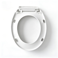 Siège de toilette universel moderne à fermeture douce DMR 1007 avec charnière en plastique PP et métal pour salle de bain, prix d'usine