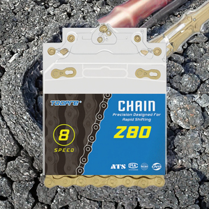 TOOPRE, <span class=keywords><strong>cadena</strong></span> de bicicleta de 8-11 velocidades totalmente galvanizada, acero dorado antioxidante, montaña, carretera, <span class=keywords><strong>MTB</strong></span>, característica de seguridad, modelo ZHEJIANG 3196245 - Product Image 2
