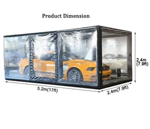 Hot Koop Opblaasbare Carport Pvc Auto Cover Schilderen Wassen Onderdak Tent Draagbare Auto Parking Garage