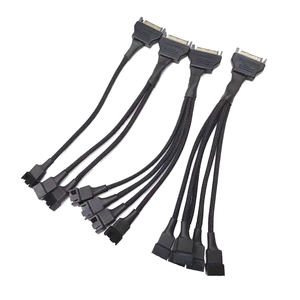 Vollkupfer PVC PC Lüfter-Splitter-Hub SATA 3PIN/4PIN 30cm 24AWG Kabel für Gaming-PCs, Automobile und Motorräder - Product Image 1