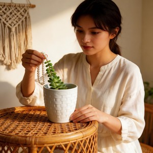 <span class=keywords><strong>Maceta</strong></span> de Cerámica para Exteriores Marca HARVIT - Diseño Contemporáneo, Ecológica, Duradera, Origen Shandong, Grado Alimenticio - Product Image 4