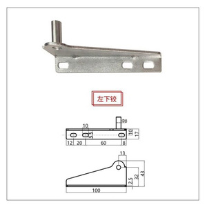Charnière de réfrigérateur commercial Jingbo S25 100 mm x 43 mm en acier inoxydable 201 pour armoire de cuisine et congélateur - Product Image 1