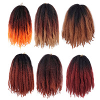 Extensions synthétiques de dreadlocks en fibre haute température teintée de 14 pouces pour hommes/femmes, paquets complets de locs permanents, style bohème