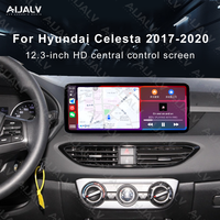 Aijia Penjualan Terlaris untuk HYUNDAI CELESTA ELANTRA 2017-2020 Matten Black 12.3inch Monitor Mobil Android Aksesoris Dashboard Bengkel Perbaikan