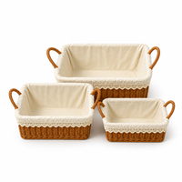 Paniers de rangement au sol en PP imitation rotin, aspect naturel moderne, durables, capacité 6-10L, pour cuisine, boulangerie, salon, boissons