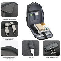 Mochila HAIBOWY de moda, informal, duradera, para viajes de negocios, repelente al agua, con puerto de carga USB, de gran capacidad, para portátil.