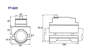 เครื่องวัดการไหลของ DN20เซ็นเซอร์วัดการไหลของท่อ RS485อัลตราโซนิก20มม. สำหรับ4-20mA Modbus - Product Image 6