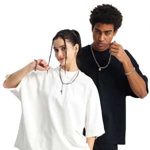 เสื้อยืดคอกลมแขนสั้นทรงโอเวอร์ไซส์สำหรับผู้ชาย พิมพ์ลายโลโก้ด้านหลัง ผ้าถักเนื้อแน่น ไม่ยับ ไม่เป็นขุย - Product Image 1