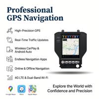 Radio para Auto con Pantalla Vertical Tesla de 9.7 Pulgadas para Ford Mustang (2015-2020), con Unidad Principal Inalámbrica Multimedia Android Auto y CarPlay BT