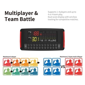Système de notation des fléchettes avec écran LCD haute contrastivité, 1 à 8 joueurs, et notation automatique pour un jeu décontracté ou compétitif - Product Image 3