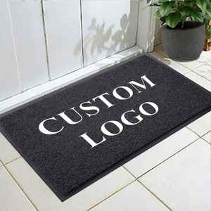 Custom PVC Mat with Logo Design Spaghetti Welcome Coil Mat Outdoor Non Slip Rubber Heavy <b>Weight</b> Entrance Floor <b>Door</b> Mat - Product Image 1