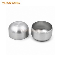 Boîtes métalliques portables OEM de petite taille, en forme de capsule, avec couvercle à vis, en aluminium brossé, pour l'emballage de baumes aux herbes