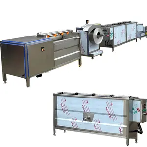 French fry finger chip make production line small scale crispy potato chip production line banana chip processing machine