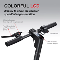Scooter Eléctrico Potente de 500W, Disponible en UE, Alemania y Reino Unido, con Capacidad de Subida de 30 Grados, Luces LED, Neumáticos de 10 Pulgadas, Velocidad de 35KMH, Plegable