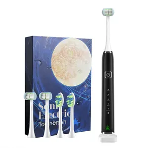 LULA OEM 3 Sided Sonic Electric Toothbrush 5 Brush Modes Soft Great for Adults