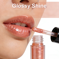Échantillon Gratuit Cosmétiques Marque Privée Brillant Mat Mini Paillettes Scintillantes Gloss à Lèvres Végétalien Ensemble Rouge à Lèvres Brillant Nude