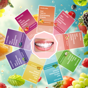 100% Tự Nhiên Vegan Làm Trắng Dải Hydrogen Peroxide Nhựa Công Thức Trái Cây Hương Vị Răng Làm Trắng Dải Kit - Product Image 1