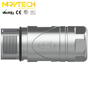 ขั้วต่อ M23 Marvtech โลหะ ตัวผู้ ส่งสัญญาณและพลังงาน แบบตรง ป้องกันน้ำ IP67 สำหรับยานยนต์ ขั้วต่อตัวเมีย M12 IEC FPM/FKM - Product Image 2
