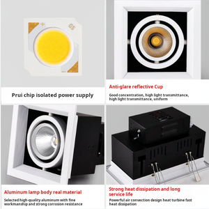G10 डाउनलाइट स्थिरता के नेतृत्व वाली स्पॉटलाइट रीगेबल रेगेबल 5.3 mr16 gu10 वर्ग एलईडी स्पॉट लाइट डाउनलाइट फ्रेम हाउसिंग फिटिंग - Product Image 3