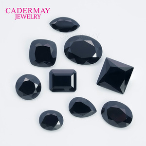 Cadermay Natural Black Spinel Loose Gemstone Mixed Shapes For Jewelry Making - Product Image 1