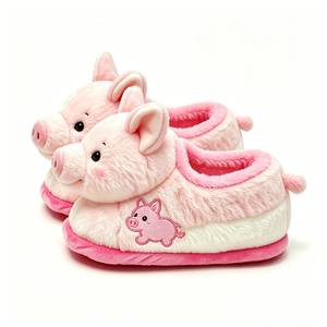 Pantoufles en peluche personnalisées en forme de cerf pour enfants, unisexes, cadeau de Noël, doublure en polaire douce avec design brodé - Product Image 3